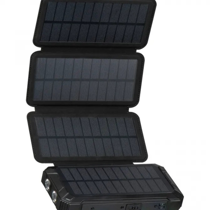 Power bank 20000 mAh solarny PETRA / Czarny 3389903