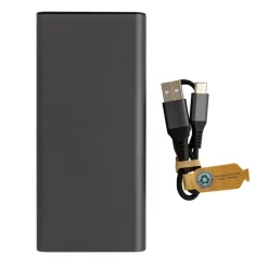 Power bank 20000 mAh Terra, aluminium z recyklingu / Szary P322.632
