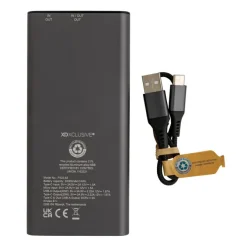 Power bank 20000 mAh Terra, aluminium z recyklingu / Szary P322.632