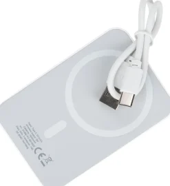 Power bank 5000 mAh z ładowarką indukcyjną WELS / Biały 436606