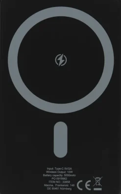 Power bank 5000 mAh z ładowarką indukcyjną Magsafe DONETSK / Szary 395807
