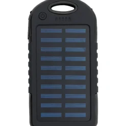Power bank 4000 mAh z ładowarką słoneczną / Czarny VA275-03