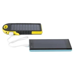 Power bank 4000 mAh z ładowarką słoneczną / żółty VA275-08