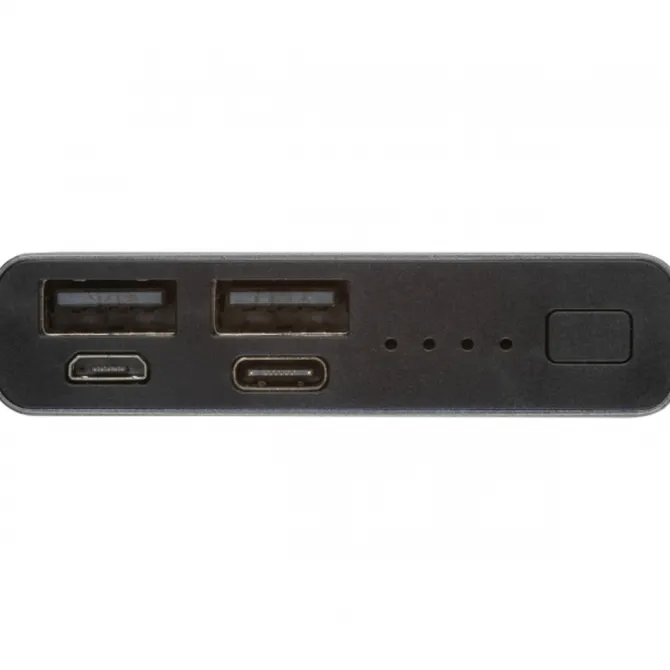 Power bank 10000 mAh z aluminium z recyklingu GIORGIA / Szary 3450307