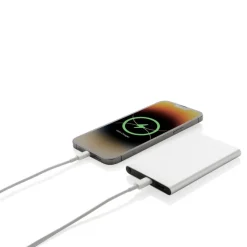 Power bank 4000 mAh z aluminium z recyklingu / Srebrny P322.422