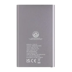 Power bank 4000 mAh z aluminium z recyklingu / Szary P322.420