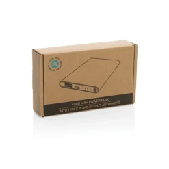 Power bank 4000 mAh z aluminium z recyklingu / Szary P322.420