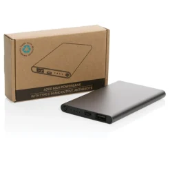 Power bank 4000 mAh z aluminium z recyklingu / Szary P322.420