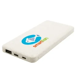 Power bank 8000 mAh ze słomy pszenicznej | Jenkins / Neutralny V0725-00