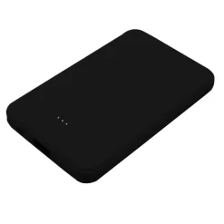 Power bank 5000 mAh ze zintegrowanymi kablami, adapter w komplecie | Presley / Czarny V0905-03