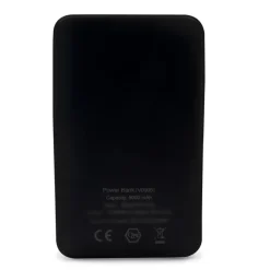 Power bank 5000 mAh ze zintegrowanymi kablami, adapter w komplecie | Presley / Czarny V0905-03