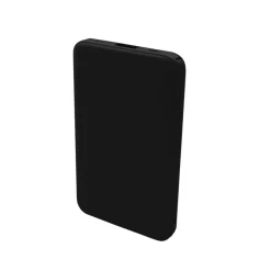 Power bank 5000 mAh ze zintegrowanymi kablami, adapter w komplecie | Presley / Czarny V0905-03