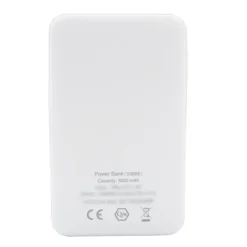 Power bank 5000 mAh ze zintegrowanymi kablami, adapter w komplecie | Presley / Biały V0905-02