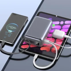 Powerbank Nova Laptop 65 W z wbudowanym kablem USB-C 30000 mAh / Ciemnoszary LT95520-N0060