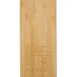 Powerbank Tulda o pojemności 10,000 mAh wykonany z bambusa / Piasek pustyni 12432306