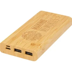 Powerbank Tulda o pojemności 10,000 mAh wykonany z bambusa / Piasek pustyni 12432306