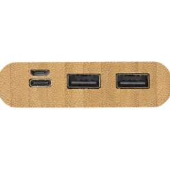 Powerbank Tulda o pojemności 10,000 mAh wykonany z bambusa / Piasek pustyni 12432306