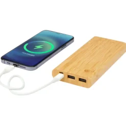 Powerbank Tulda o pojemności 10,000 mAh wykonany z bambusa / Piasek pustyni 12432306