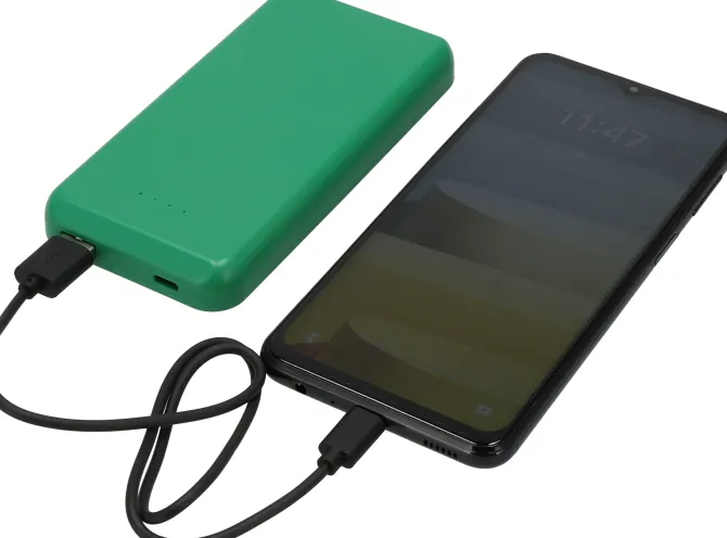 Power bank z ABS z recyklingu 10000 mAh PRESTON / Zielony 3549409