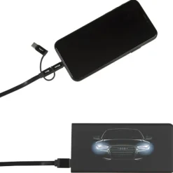 Powerbank z podświetlanym logo  - SCX.design P15 / Mid red 2PX01621