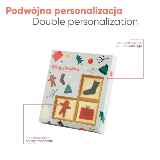 Praliny Z Nadrukiem Chocostamp 3 Szt / Wielokolorowy S0322/XM
