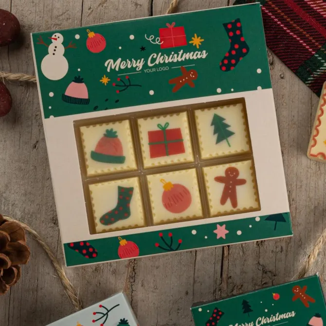 Praliny Z Nadrukiem Chocostamp 6 Szt / Wielokolorowy S0323/XM
