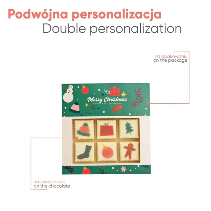 Praliny Z Nadrukiem Chocostamp 6 Szt / Wielokolorowy S0323/XM