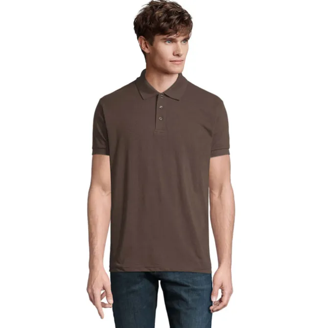 PRIME Męskie polo 200g / Chocolate S00571-CH-5XL