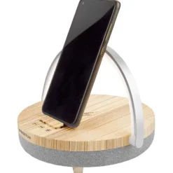 Prixton głośnik Bluetooth® 10 W 4 w 1 ze światłem LED i podstawą do ładowania bezprzewodowego / Drewno 2PA16071