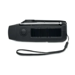 Przenośne radio z latarką LED / Czarny MO2746-03