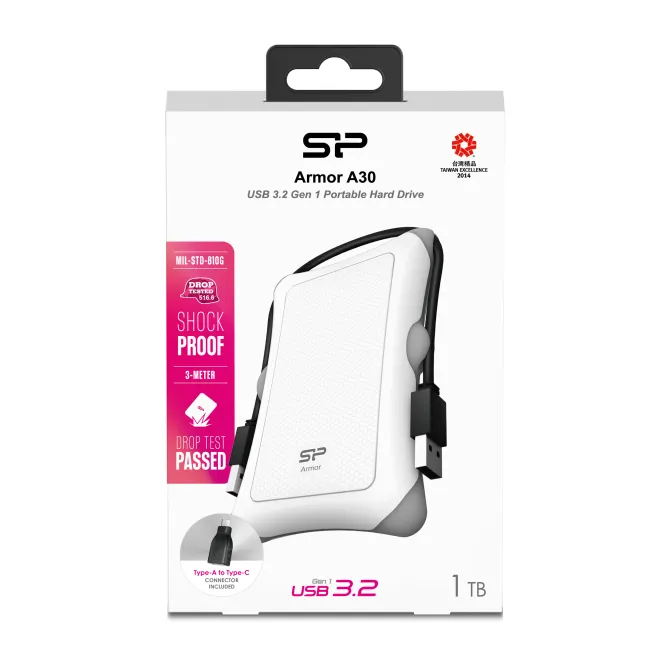 Przenośny dysk Armor A30, 1TB Silicon Power / Czarny EG821203