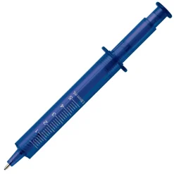 Przezroczysty długopis strzykawka / Transparentny / niebieski LT87227-N0411