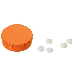 Pudełko 'Click' z miętówkami / Pomarańczowy LT91794-N0026