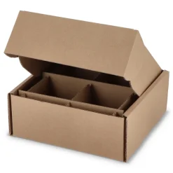 Pudełko na 4 kubki 24.3 x 24.3 x 9.9 cm wykonane na zamówienie / Brązowy LT83220-N0051