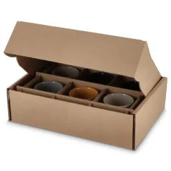 Pudełko na 6 kubków 34.7 x 24.3 x 9.9 cm wykonane na zamówienie  / Brązowy LT83222-N0051