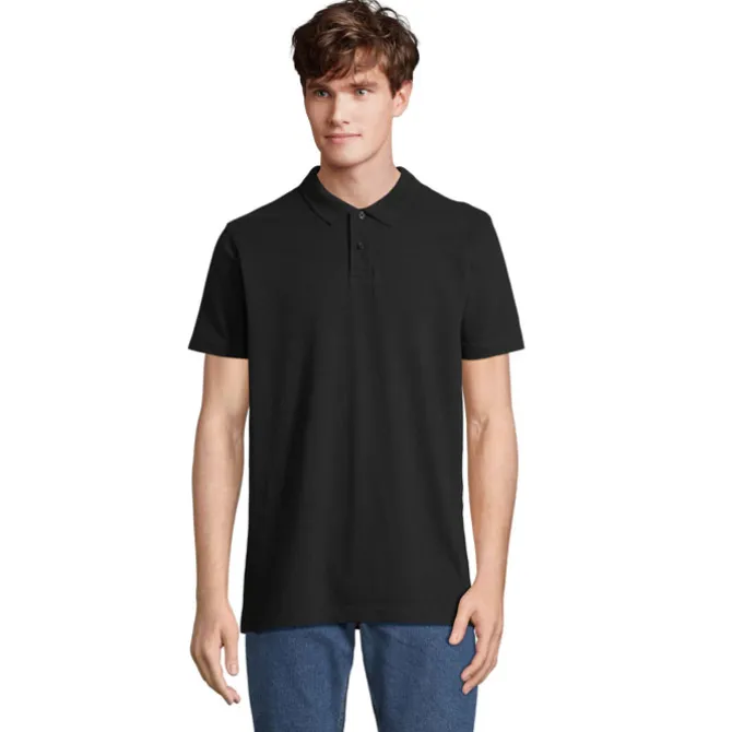 PULSE U NISEX POLO / Czarny / Czarny Opal S04502-BK-3XL