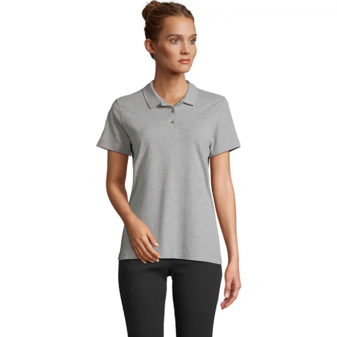 PULSE W OMEN POLO / Szary Melanż 2 S04501-GY-XS