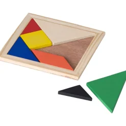 Puzzle tangram, 7 el. / Brązowy V1578-16