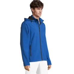 RACE MEN HOODED JACKET / Niebieski S04447-RB-4XL