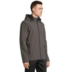 RACE MEN HOODED JACKET / Szarość Węgla Drzewnego S04447-CR-L