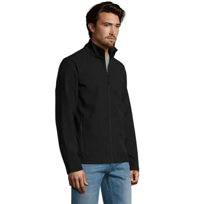 RACE męski softshell / Czarny / Czarny opal S01195-BK-M