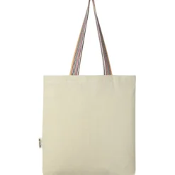 Rainbow torba na zakupy o pojemności 5 l z bawełny z recyklingu o gramaturze 180 g/m² / Piasek pustyni 12064206