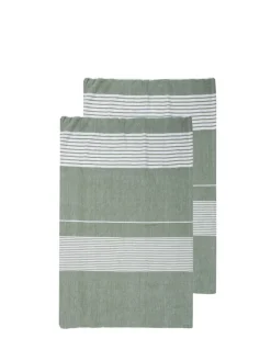 Ręcznik kuchenny ELLA HAMAM 50X70cm, 2-pack, zielony / Zielony 5018463-