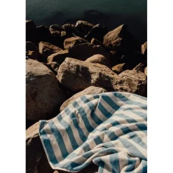 Ręcznik plażowy VINGA Lagoa / Light blue, white VG677-23