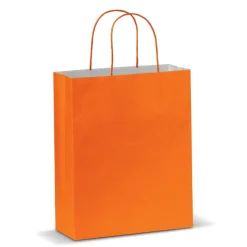 Średnia torba papierowa Eco 120g/m² / Pomarańczowy LT91717-N0026