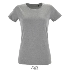 REGENT F Damski T-Shirt / Szary melanż S02758-GM-L
