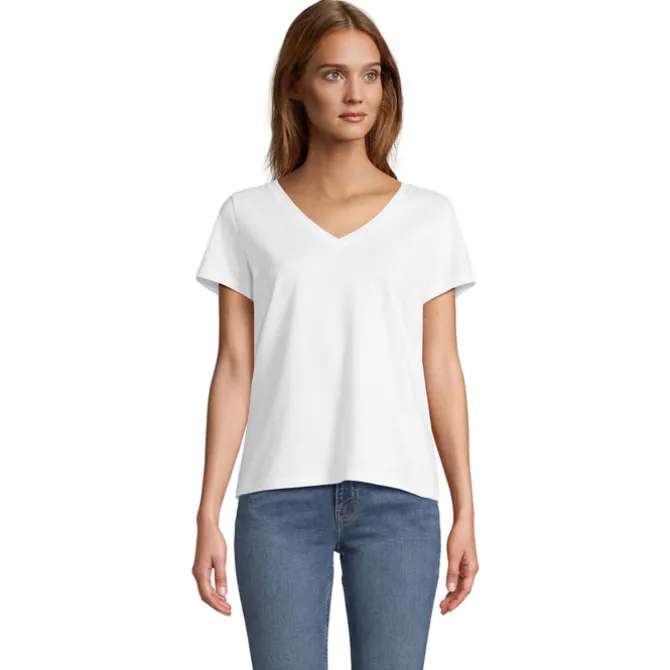 REGENT V T-SHIRT WOMEN / Bialy S04766-WH-L