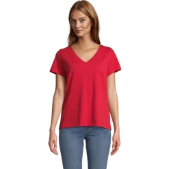 REGENT V T-SHIRT WOMEN / Czerwony S04766-RD-XS
