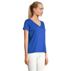 REGENT V T-SHIRT WOMEN / Niebieski S04766-RB-XS