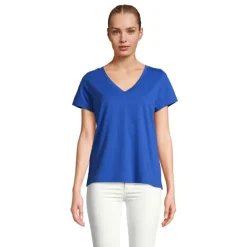 REGENT V T-SHIRT WOMEN / Niebieski S04766-RB-XS